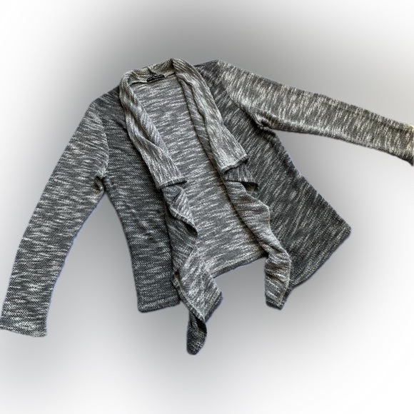Kim & Cami open Fly Away Front Gray & Black or beige Cardigan, Size XL - Picture 2 of 11